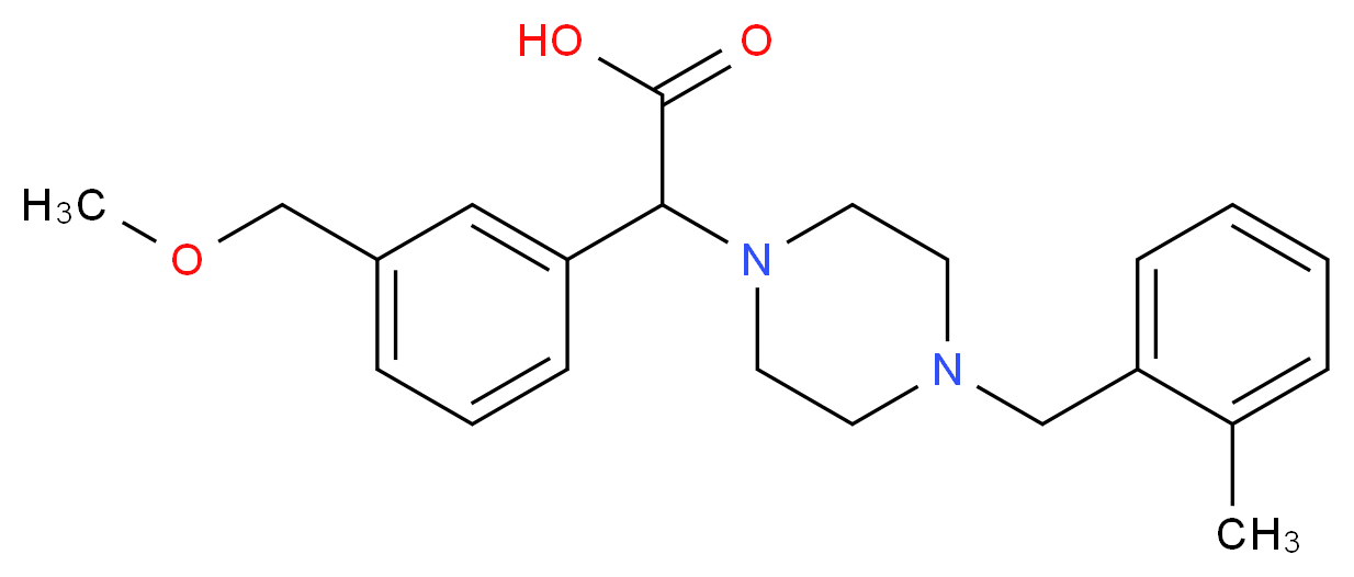 [3-(methoxymethyl)phenyl][4-(2-methylbenzyl)piperazin-1-yl]acetic acid_Molecular_structure_CAS_)
