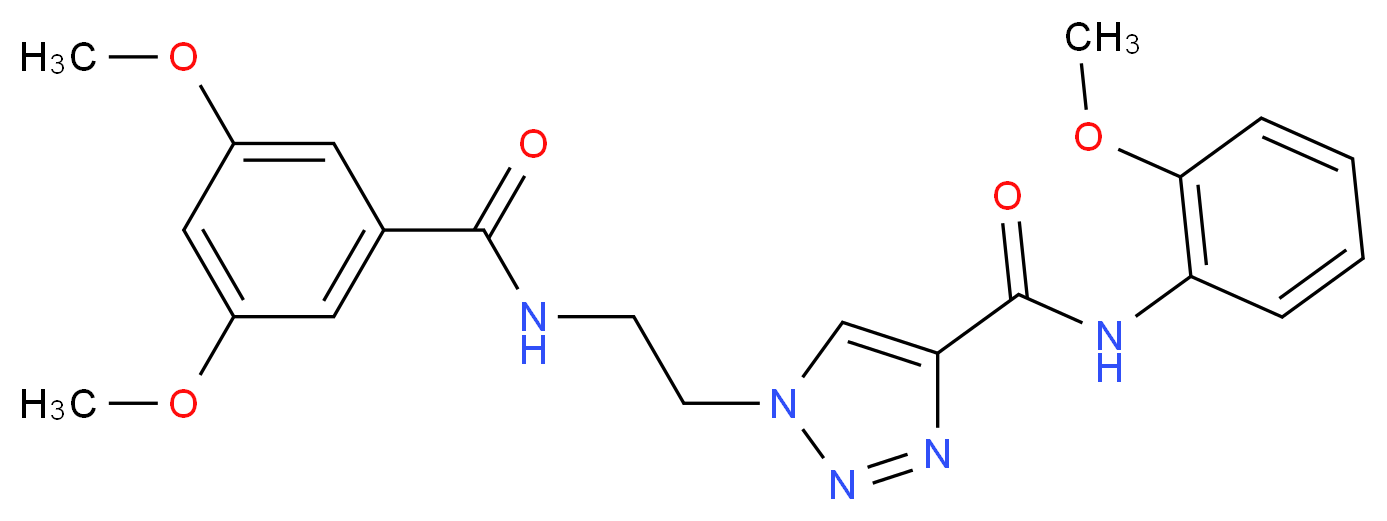 1-{2-[(3,5-dimethoxybenzoyl)amino]ethyl}-N-(2-methoxyphenyl)-1H-1,2,3-triazole-4-carboxamide_Molecular_structure_CAS_)