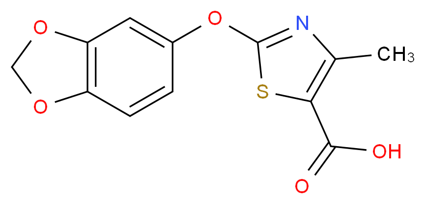 2-(benzo[d][1,3]dioxol-5-yloxy)-4-methylthiazole-5-carboxylic acid_Molecular_structure_CAS_)