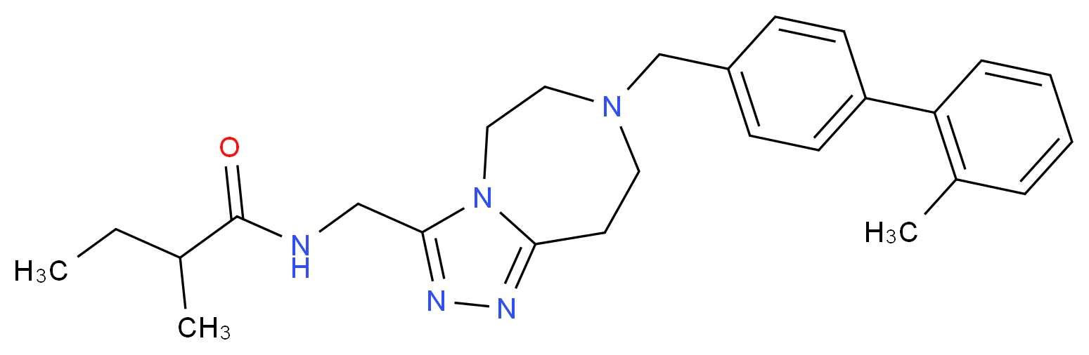 2-methyl-N-({7-[(2'-methyl-4-biphenylyl)methyl]-6,7,8,9-tetrahydro-5H-[1,2,4]triazolo[4,3-d][1,4]diazepin-3-yl}methyl)butanamide_Molecular_structure_CAS_)