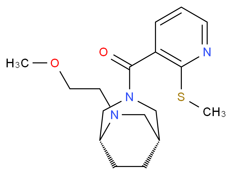 (1R*,5R*)-6-(2-methoxyethyl)-3-{[2-(methylthio)-3-pyridinyl]carbonyl}-3,6-diazabicyclo[3.2.2]nonane_Molecular_structure_CAS_)
