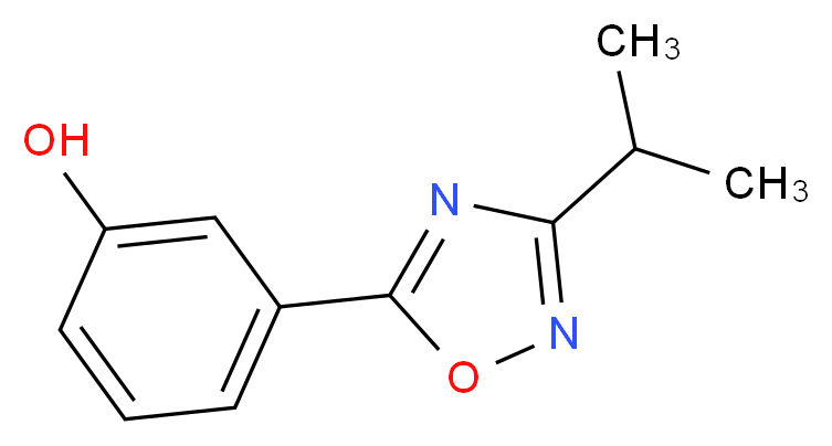 3-(3-isopropyl-1,2,4-oxadiazol-5-yl)phenol_Molecular_structure_CAS_)