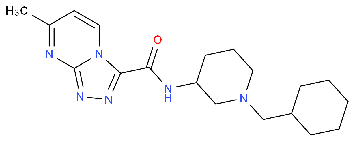 N-[1-(cyclohexylmethyl)-3-piperidinyl]-7-methyl[1,2,4]triazolo[4,3-a]pyrimidine-3-carboxamide_Molecular_structure_CAS_)