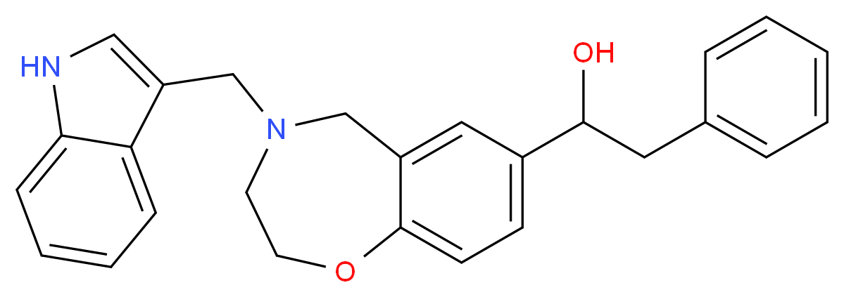 1-[4-(1H-indol-3-ylmethyl)-2,3,4,5-tetrahydro-1,4-benzoxazepin-7-yl]-2-phenylethanol_Molecular_structure_CAS_)