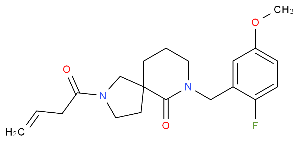 2-(3-butenoyl)-7-(2-fluoro-5-methoxybenzyl)-2,7-diazaspiro[4.5]decan-6-one_Molecular_structure_CAS_)