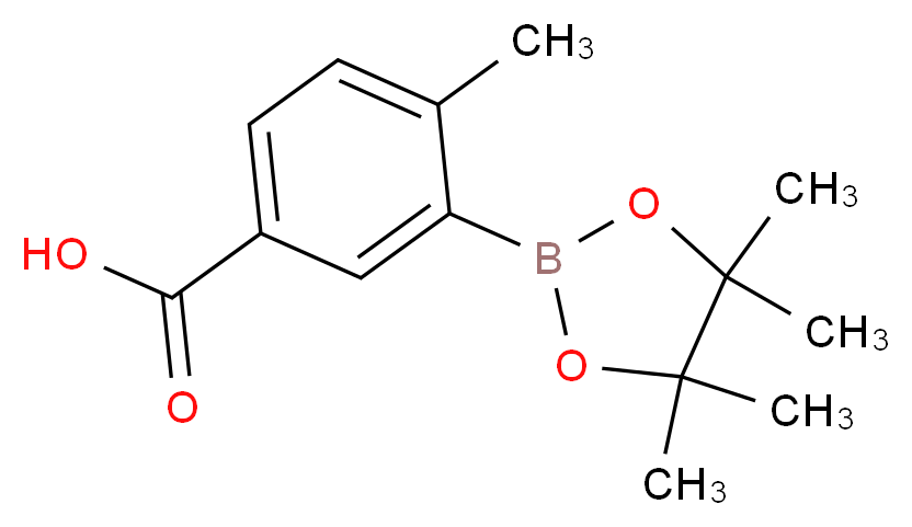4-Methyl-3-(4,4,5,5-tetramethyl-1,3,2-dioxaborolan-2-yl)benzoic acid_Molecular_structure_CAS_515131-35-8)