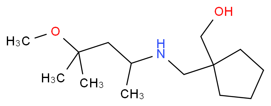 (1-{[(3-methoxy-1,3-dimethylbutyl)amino]methyl}cyclopentyl)methanol_Molecular_structure_CAS_)