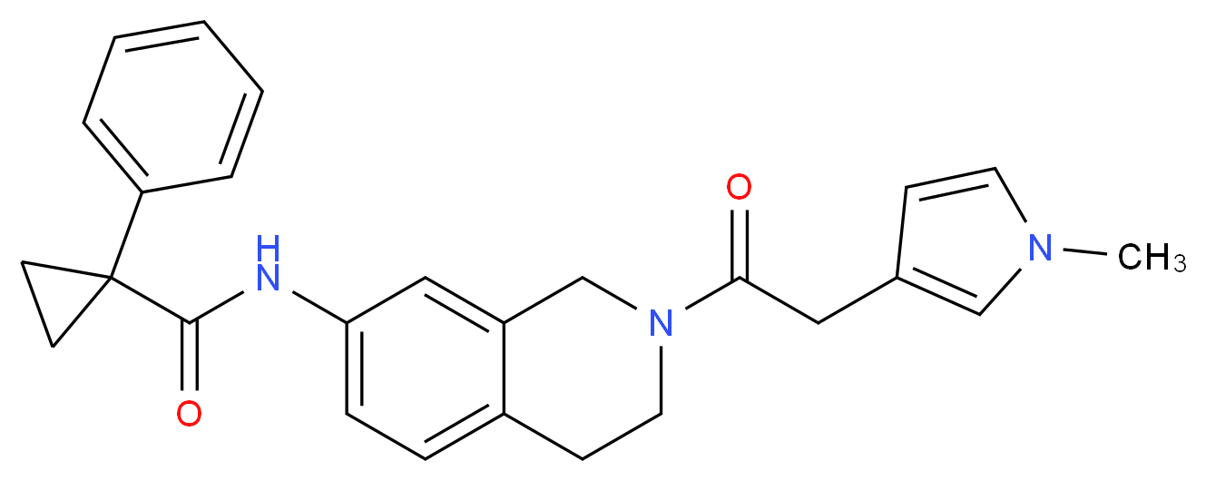 N-{2-[(1-methyl-1H-pyrrol-3-yl)acetyl]-1,2,3,4-tetrahydro-7-isoquinolinyl}-1-phenylcyclopropanecarboxamide_Molecular_structure_CAS_)