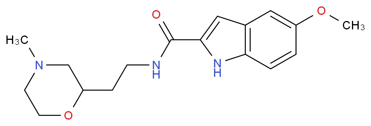5-methoxy-N-[2-(4-methylmorpholin-2-yl)ethyl]-1H-indole-2-carboxamide_Molecular_structure_CAS_)