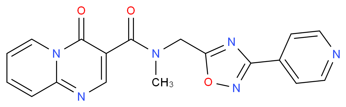 N-methyl-4-oxo-N-{[3-(4-pyridinyl)-1,2,4-oxadiazol-5-yl]methyl}-4H-pyrido[1,2-a]pyrimidine-3-carboxamide_Molecular_structure_CAS_)