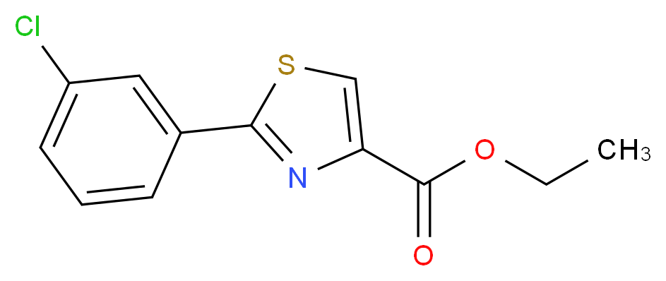 2-(3-CHLORO-PHENYL)-THIAZOLE-4-CARBOXYLIC ACID ETHYL ESTER_Molecular_structure_CAS_132089-34-0)