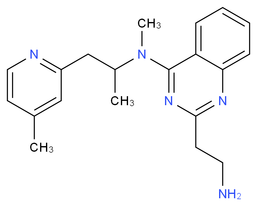 2-(2-aminoethyl)-N-methyl-N-[1-methyl-2-(4-methylpyridin-2-yl)ethyl]quinazolin-4-amine_Molecular_structure_CAS_)