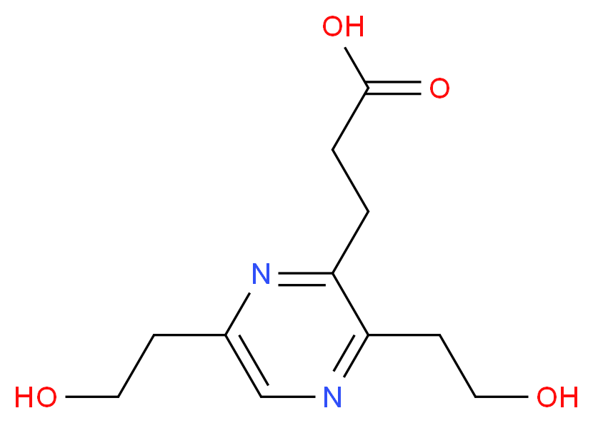 3,6-Bis(2-hydroxyethyl)-2-pyrazinepropanoic Acid_Molecular_structure_CAS_96681-85-5)