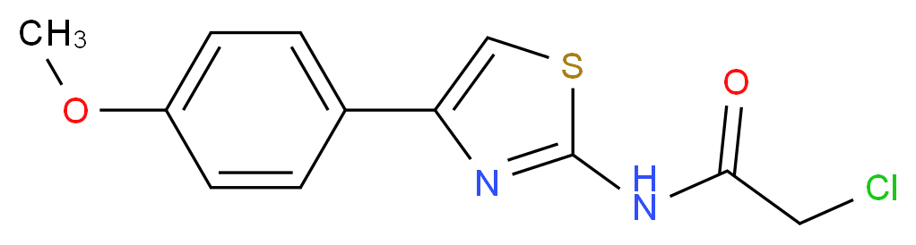 2-Chloro-N-[4-(4-methoxy-phenyl)-thiazol-2-yl]-acetamide_Molecular_structure_CAS_)