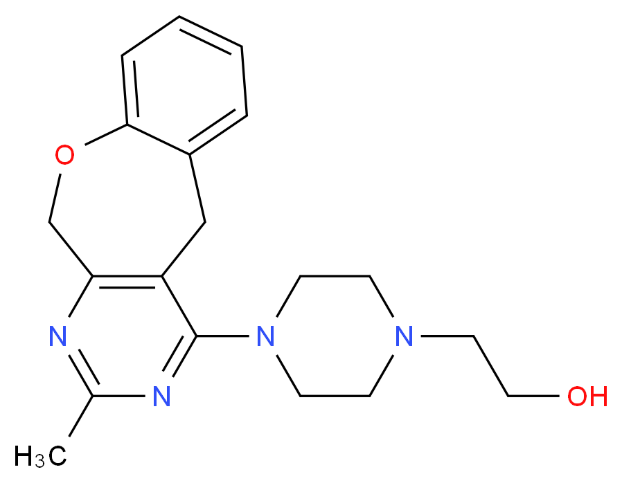 2-[4-(2-methyl-5,11-dihydro[1]benzoxepino[3,4-d]pyrimidin-4-yl)piperazin-1-yl]ethanol_Molecular_structure_CAS_)