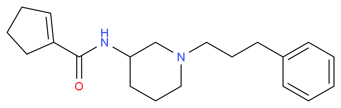 N-[1-(3-phenylpropyl)-3-piperidinyl]-1-cyclopentene-1-carboxamide_Molecular_structure_CAS_)
