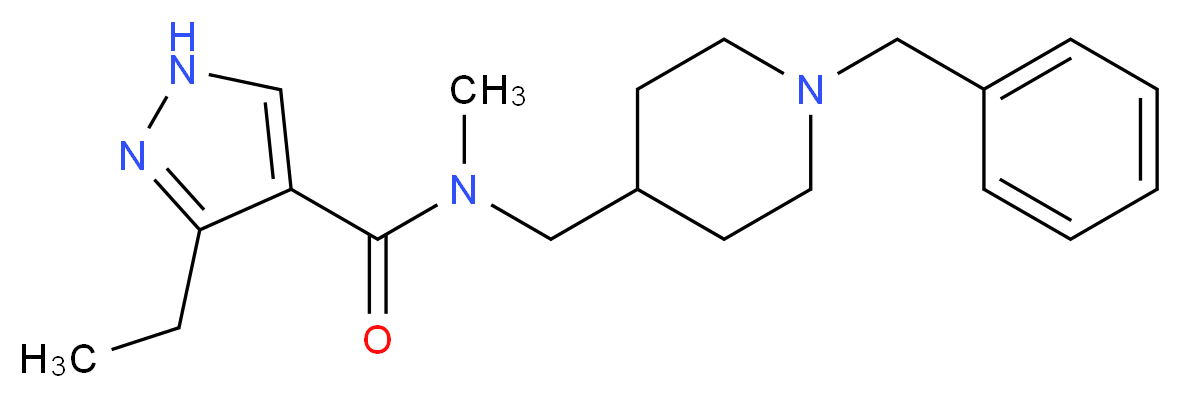N-[(1-benzyl-4-piperidinyl)methyl]-3-ethyl-N-methyl-1H-pyrazole-4-carboxamide_Molecular_structure_CAS_)