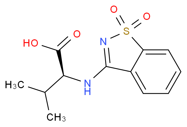 (2S)-2-[(1,1-dioxido-1,2-benzisothiazol-3-yl)amino]-3-methylbutanoic acid_Molecular_structure_CAS_)