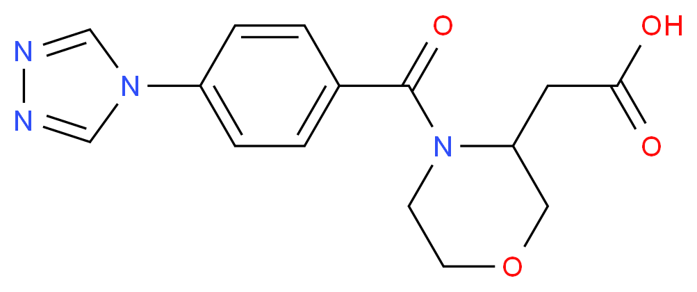 {4-[4-(4H-1,2,4-triazol-4-yl)benzoyl]-3-morpholinyl}acetic acid_Molecular_structure_CAS_)