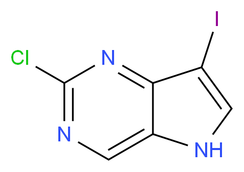 2-Chloro-7-iodo-5H-pyrrolo[3,2-d]pyrimidine_Molecular_structure_CAS_1152475-50-7)