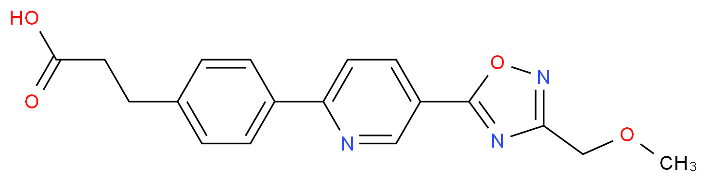 3-(4-{5-[3-(methoxymethyl)-1,2,4-oxadiazol-5-yl]pyridin-2-yl}phenyl)propanoic acid_Molecular_structure_CAS_)