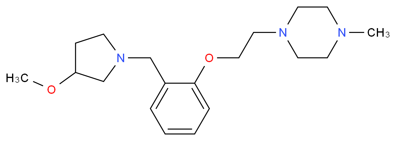 1-(2-{2-[(3-methoxypyrrolidin-1-yl)methyl]phenoxy}ethyl)-4-methylpiperazine_Molecular_structure_CAS_)