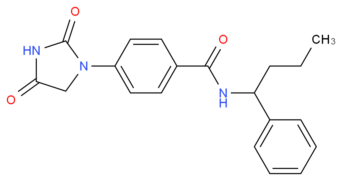 4-(2,4-dioxo-1-imidazolidinyl)-N-(1-phenylbutyl)benzamide_Molecular_structure_CAS_)