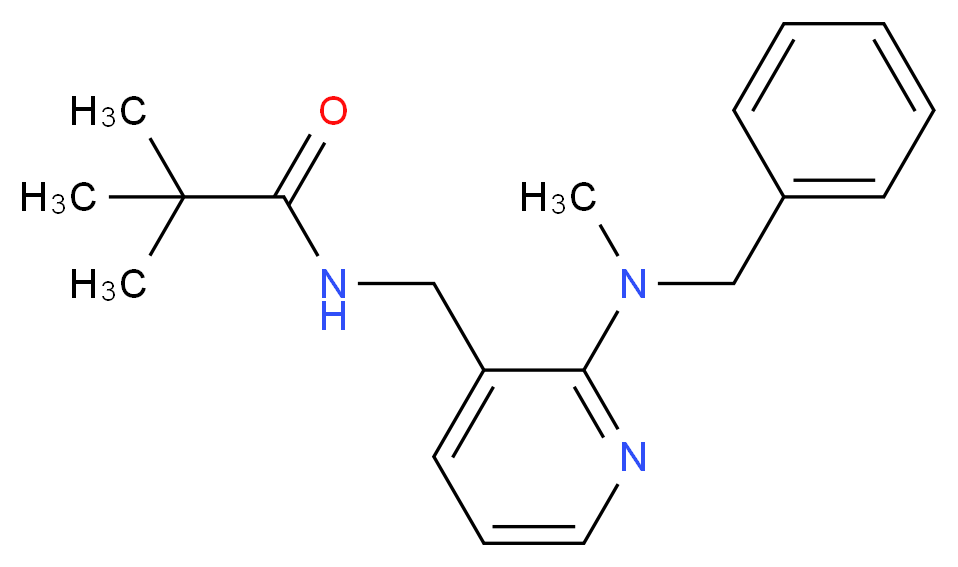 N-({2-[benzyl(methyl)amino]pyridin-3-yl}methyl)-2,2-dimethylpropanamide_Molecular_structure_CAS_)