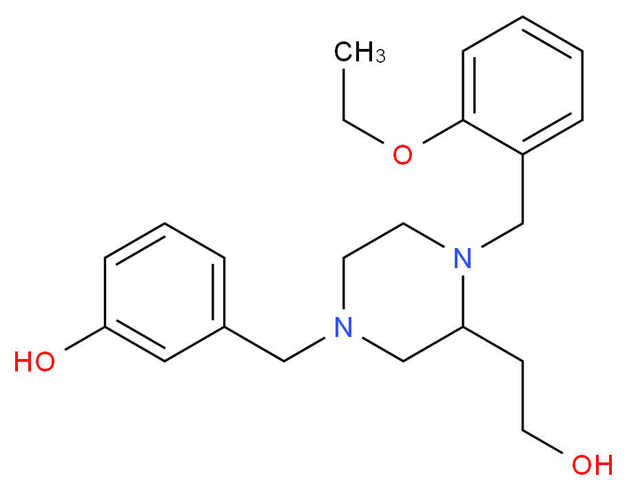 3-{[4-(2-ethoxybenzyl)-3-(2-hydroxyethyl)-1-piperazinyl]methyl}phenol_Molecular_structure_CAS_)
