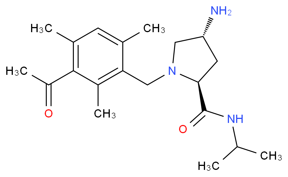 (2S,4R)-1-(3-acetyl-2,4,6-trimethylbenzyl)-4-amino-N-isopropylpyrrolidine-2-carboxamide_Molecular_structure_CAS_)