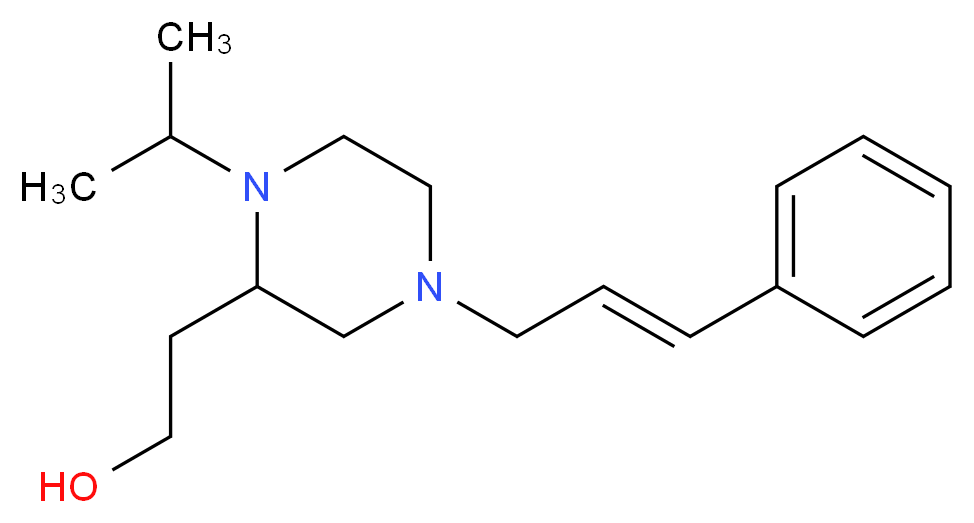 2-{1-isopropyl-4-[(2E)-3-phenyl-2-propen-1-yl]-2-piperazinyl}ethanol_Molecular_structure_CAS_)