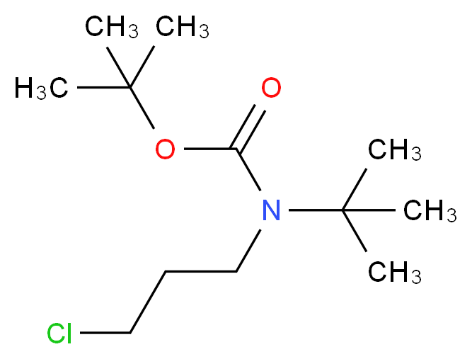 N-(tert-Butyl)-3-chloropropylamine, N-BOC protected_Molecular_structure_CAS_133804-18-9)