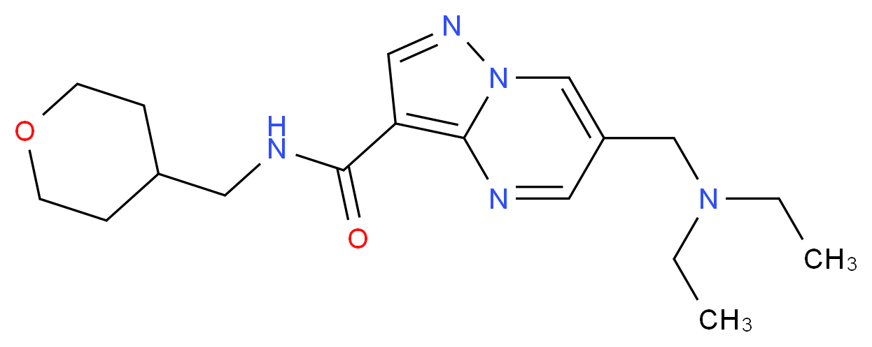 6-[(diethylamino)methyl]-N-(tetrahydro-2H-pyran-4-ylmethyl)pyrazolo[1,5-a]pyrimidine-3-carboxamide_Molecular_structure_CAS_)