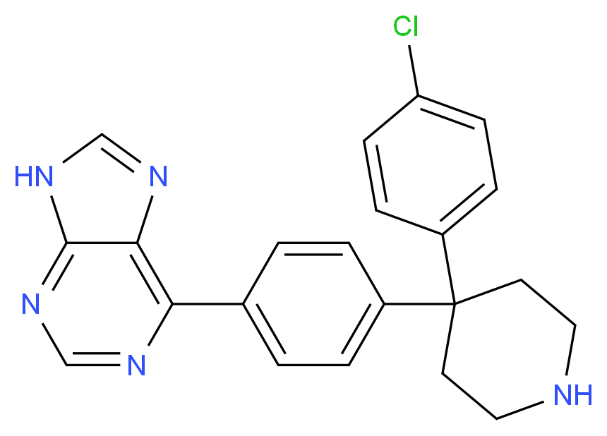 6-{4-[4-(4-CHLOROPHENYL)PIPERIDIN-4-YL]PHENYL}-9H-PURINE_Molecular_structure_CAS_)