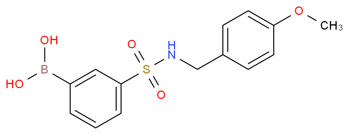 3-(4-Methoxybenzylsulfamoyl)benzeneboronic acid_Molecular_structure_CAS_913836-05-2)