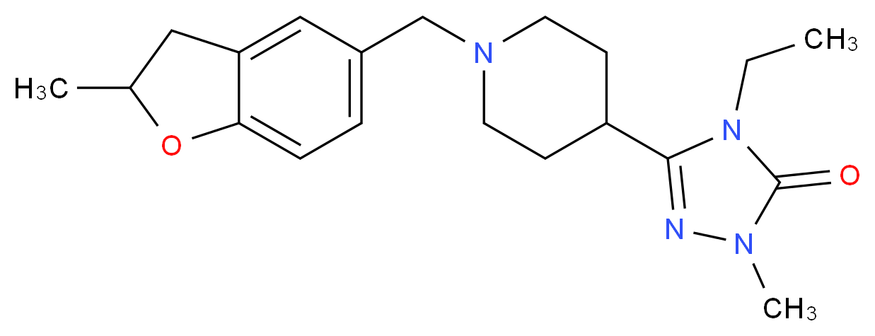 4-ethyl-2-methyl-5-{1-[(2-methyl-2,3-dihydro-1-benzofuran-5-yl)methyl]piperidin-4-yl}-2,4-dihydro-3H-1,2,4-triazol-3-one_Molecular_structure_CAS_)