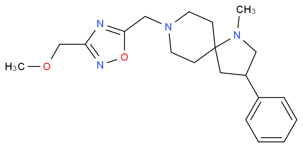 8-{[3-(methoxymethyl)-1,2,4-oxadiazol-5-yl]methyl}-1-methyl-3-phenyl-1,8-diazaspiro[4.5]decane_Molecular_structure_CAS_)