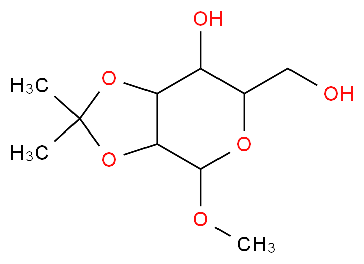 Methyl 2,3-O-isopropylidene-α-D-mannopyranoside_Molecular_structure_CAS_63167-69-1)