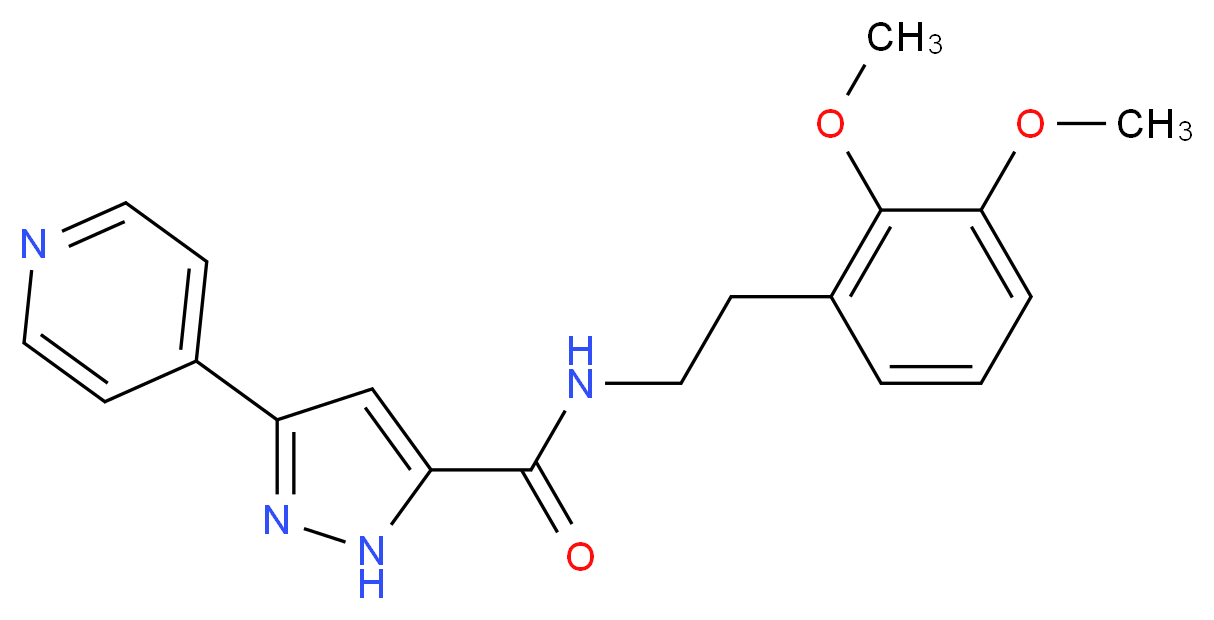 N-[2-(2,3-dimethoxyphenyl)ethyl]-3-pyridin-4-yl-1H-pyrazole-5-carboxamide_Molecular_structure_CAS_)