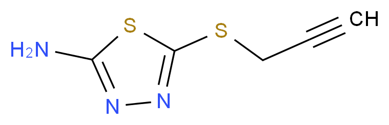 5-(Propyn-3-ylthio)-1,3,4-thiadiazol-2-amine_Molecular_structure_CAS_)