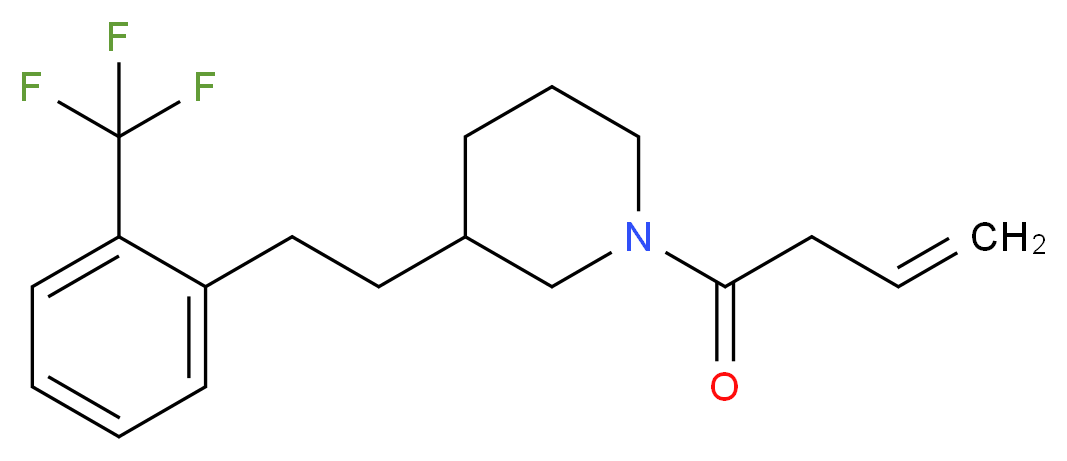 1-(3-butenoyl)-3-{2-[2-(trifluoromethyl)phenyl]ethyl}piperidine_Molecular_structure_CAS_)