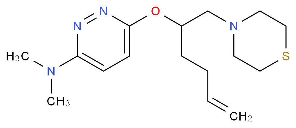 N,N-dimethyl-6-{[1-(thiomorpholin-4-ylmethyl)pent-4-en-1-yl]oxy}pyridazin-3-amine_Molecular_structure_CAS_)