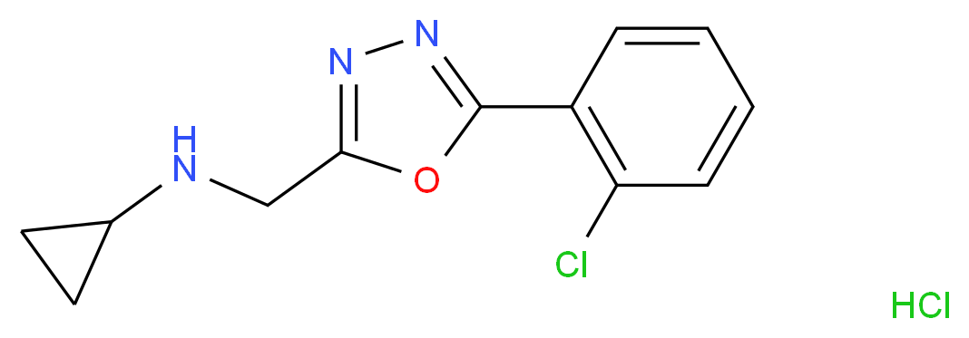N-{[5-(2-chlorophenyl)-1,3,4-oxadiazol-2-yl]methyl}cyclopropanamine hydrochloride_Molecular_structure_CAS_)
