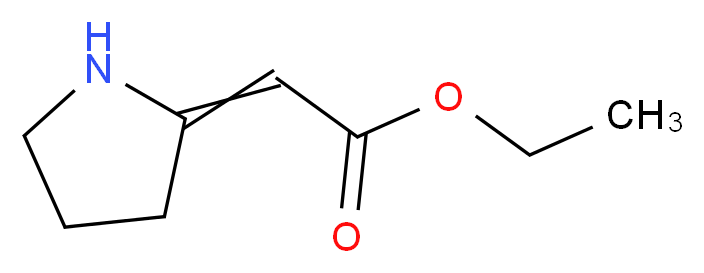 Acetic acid, 2-(2-pyrrolidinylidene)-, ethyl ester_Molecular_structure_CAS_25219-53-8)