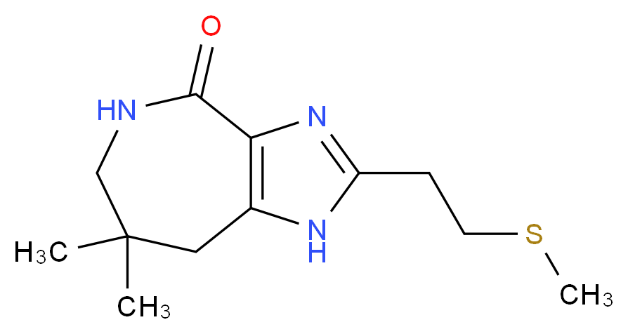 7,7-dimethyl-2-[2-(methylthio)ethyl]-5,6,7,8-tetrahydroimidazo[4,5-c]azepin-4(1H)-one_Molecular_structure_CAS_)