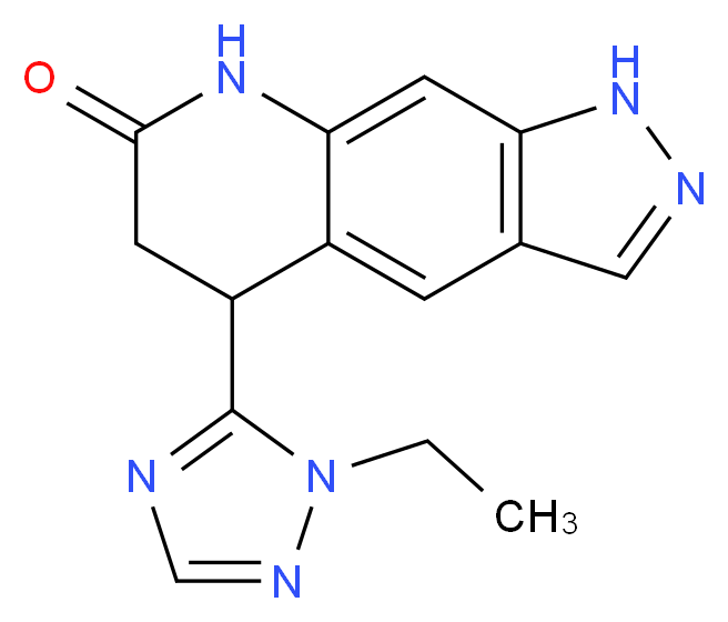 5-(1-ethyl-1H-1,2,4-triazol-5-yl)-1,5,6,8-tetrahydro-7H-pyrazolo[4,3-g]quinolin-7-one_Molecular_structure_CAS_)