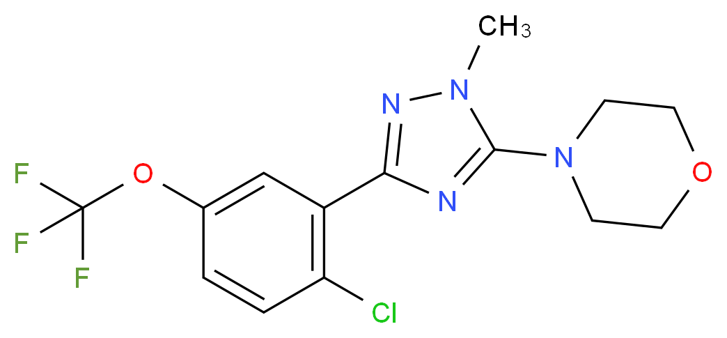 4-{3-[2-chloro-5-(trifluoromethoxy)phenyl]-1-methyl-1H-1,2,4-triazol-5-yl}morpholine_Molecular_structure_CAS_)