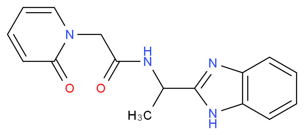 N-[1-(1H-benzimidazol-2-yl)ethyl]-2-(2-oxopyridin-1(2H)-yl)acetamide_Molecular_structure_CAS_)