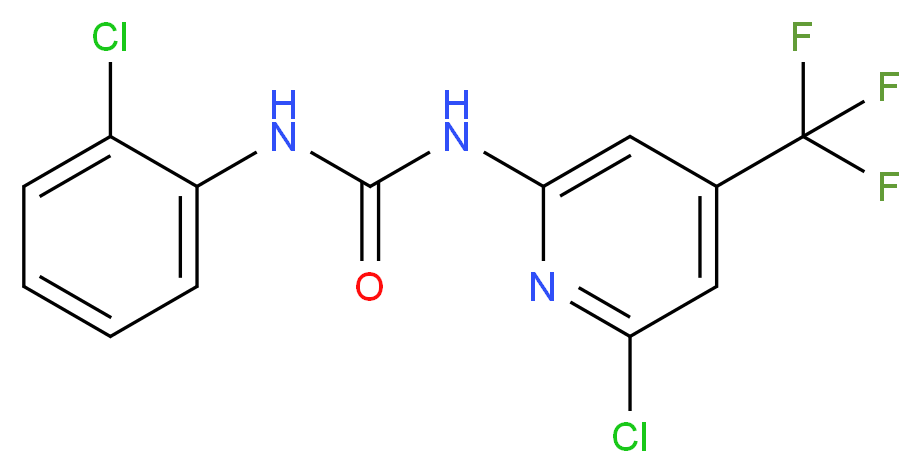 N-(2-chlorophenyl)-N'-[6-chloro-4-(trifluoromethyl)-2-pyridyl]urea_Molecular_structure_CAS_)