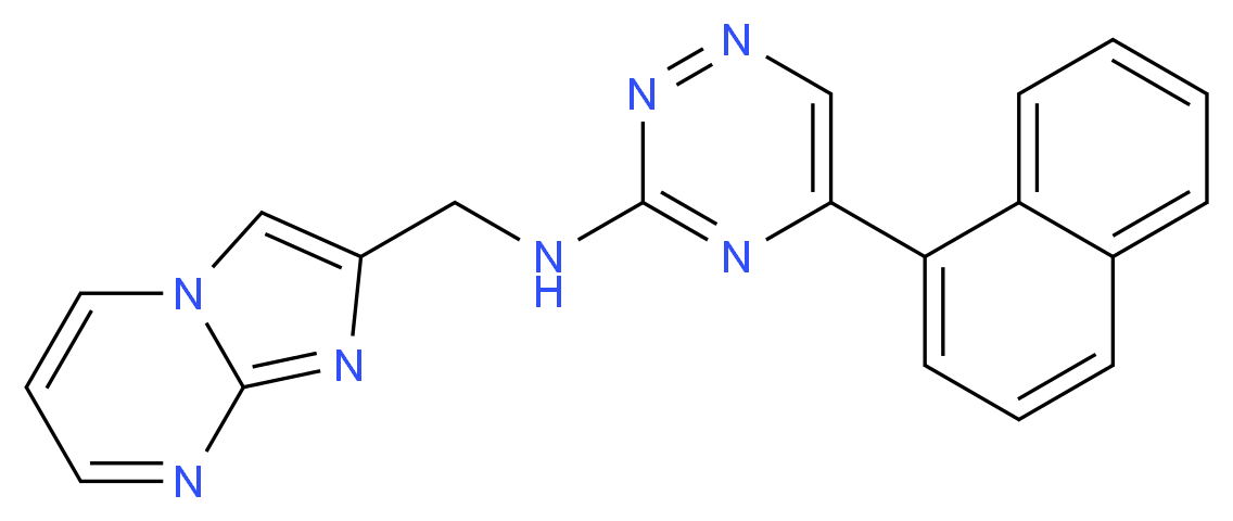 N-(imidazo[1,2-a]pyrimidin-2-ylmethyl)-5-(1-naphthyl)-1,2,4-triazin-3-amine_Molecular_structure_CAS_)